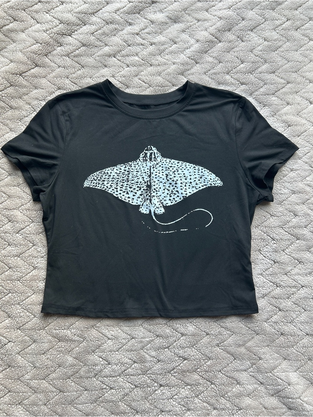 Black Reptile Stingray Graphic Tee